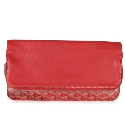 Pre-owned Goyard Sainte Marie Clutch In Red