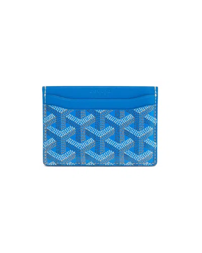 Pre-owned Goyard Saint-sulpice Card Holder In Blue