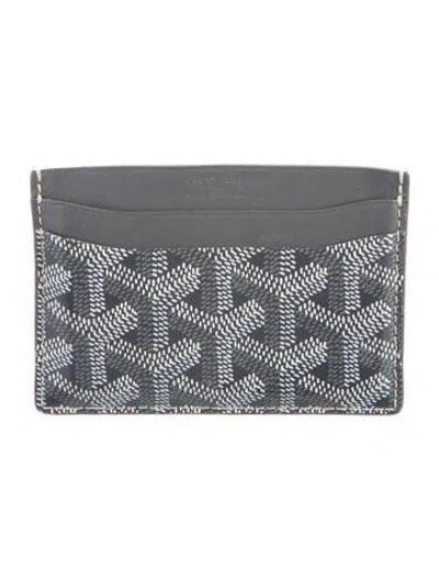 Pre-owned Goyard Saint-sulpice Card Holder Ine Card Holder In Gray
