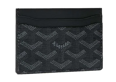 Pre-owned Goyard Saintsulpice Card Wallet In Jet Black
