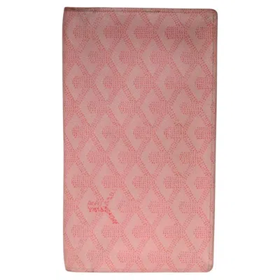 Pre-owned Goyard Sakura Pink Richielu Long Wallet Bi Fold Zip Coin Pocket Six Card Slot