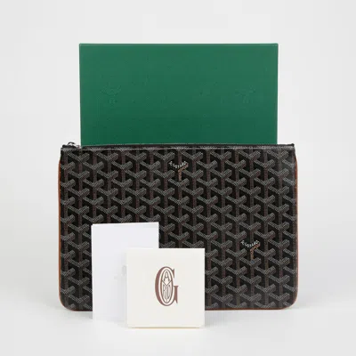Pre-owned Goyard Sena Mm Clutch In Black