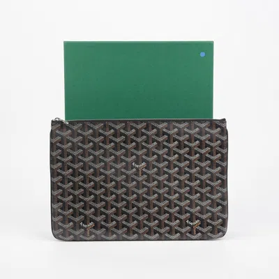 Pre-owned Goyard Sena Mm Clutch In Black