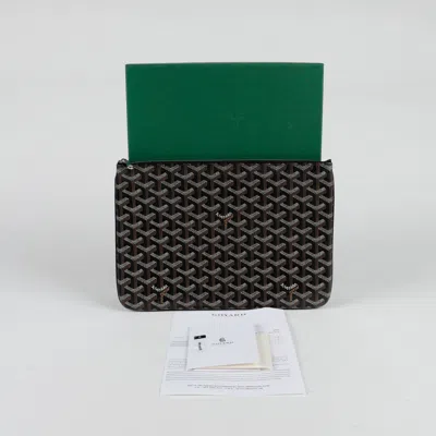 Pre-owned Goyard Sena Mm Clutch In Black