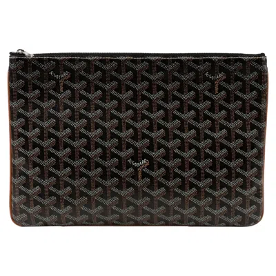 Pre-owned Goyard Sena Mm Clutch In Black