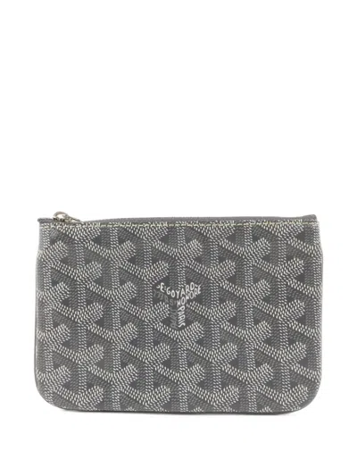Pre-owned Goyard Senat Ine Coin Purse In Grey