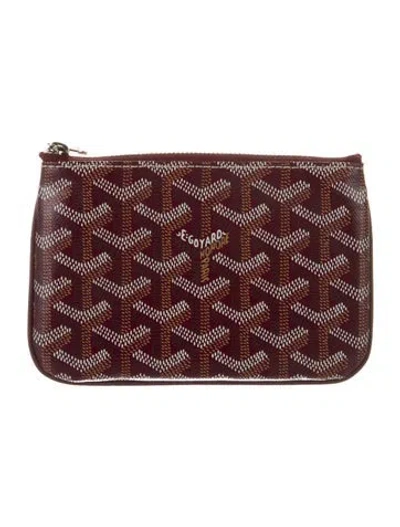 Pre-owned Goyard Senat Mini Ine Wallet W/ Tags In Burgundy