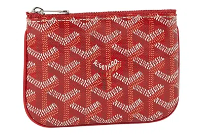 Pre-owned Goyard Sénat Nano Key Pouch Red