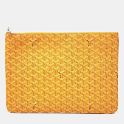 Pre-owned Goyard Senna Mgm Bag In Yellow