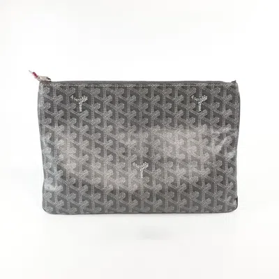 Pre-owned Goyard Senna Mm In Grey