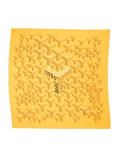 Pre-owned Goyard Silk Ine Scarf In Yellow