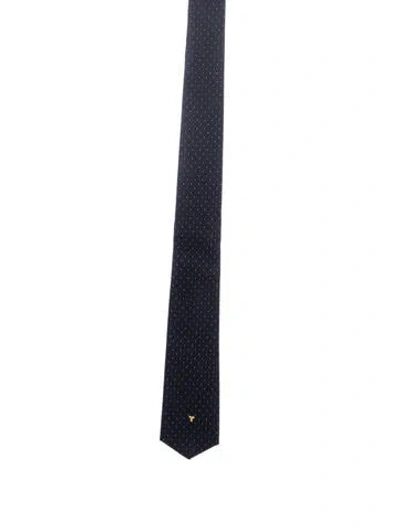 Pre-owned Goyard Silk Patterned Tie In Blue