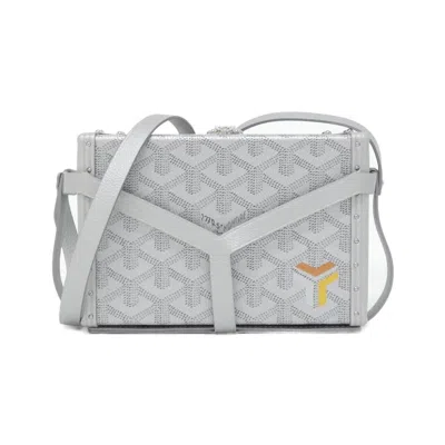 Pre-owned Goyard Silver Coated Canvas Leather Shoulder Bag ()