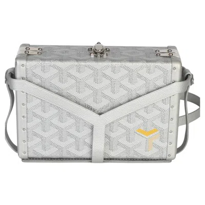 Pre-owned Goyard Silver Precious Metals Ine Canvas Minaudiere Trunk