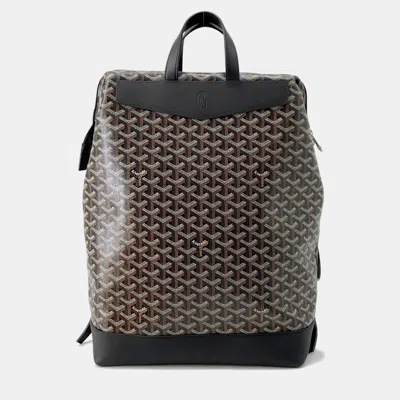 Pre-owned Goyard Sisal Bread Backpack Black Pvc Size Mm