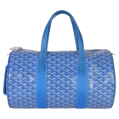Pre-owned Goyard Sky Blue Ine Barrel 40 Sports Bag
