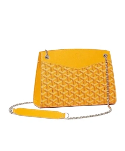Goyard Small Patterned Shoulder Bag In Yellow