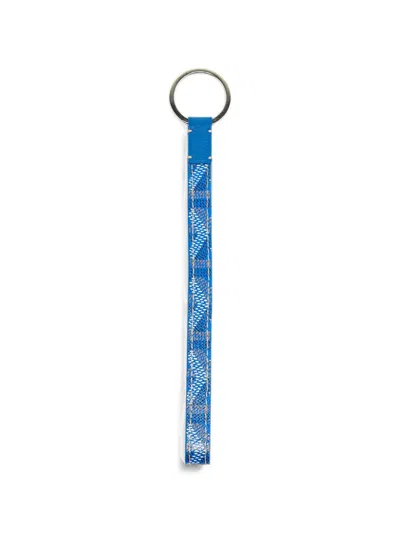 Pre-owned Goyard Split-ring-fastening Keyring In Blue