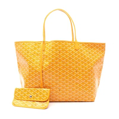 Pre-owned Goyard St. Louis Gm Tote Bag Pvc Leather In Yellow