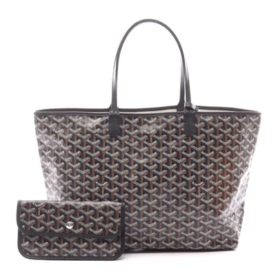 Pre-owned Goyard St. Louis Pm Tote Bag Leather In Black