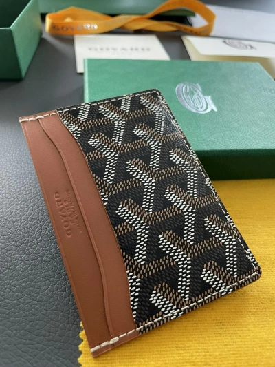 Pre-owned Goyard St Sulpice Classic Iconic Cardholder Wallet In Brown