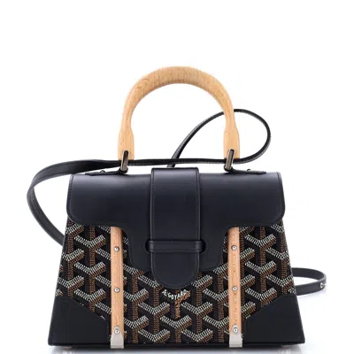 Goyard Structured Saigon Top Handle Bag Coated Canvas With Leather Mini In Multi