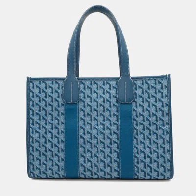 Pre-owned Goyard Tote Bag Villet Pm Jacquard In Blue