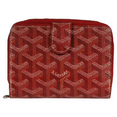 Pre-owned Goyard Tuileries Wallet Red Button Snap Card Slot Portefeuille Zipped Pm