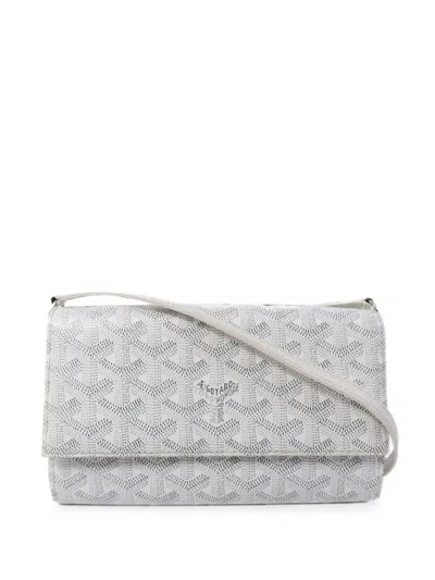 Pre-owned Goyard Varenne Continental Monogram-pattern Shoulder Bag In White
