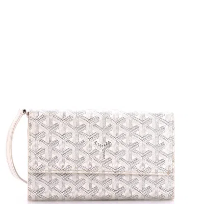 Goyard Varenne Continental Wallet With Strap Coated Canvas In White