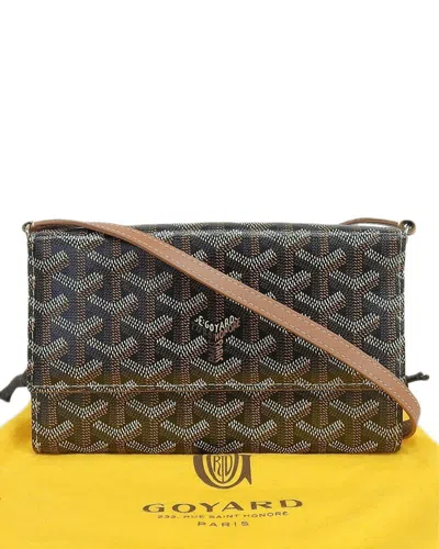 Pre-owned Goyard Varennes Shoulder Wallet Pvc Leather (authentic Pre-loved)