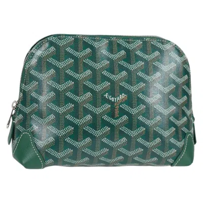 Pre-owned Goyard Vendome Cosmetic Pouch Canvas Canvas Clutche & Pouche Bag () In Green