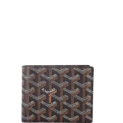 Pre-owned Goyard Victoire Wallet Coated Canvas In Black