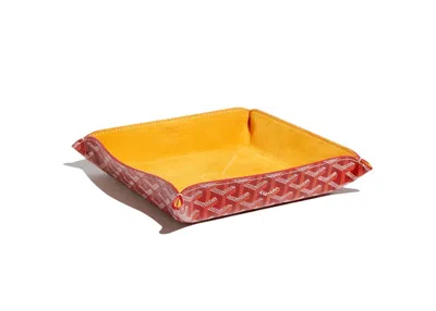 Pre-owned Goyard Vide Poche Fourretout In Red