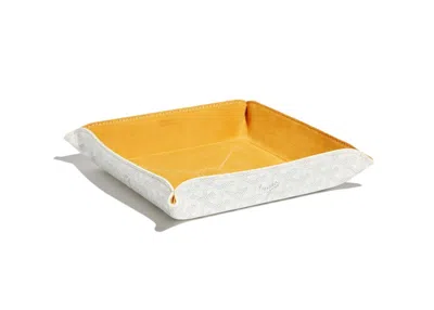 Pre-owned Goyard Vide Poche Fourretout In White