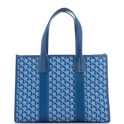 Pre-owned Goyard Villette Tote Coated Canvas Pm In Blue