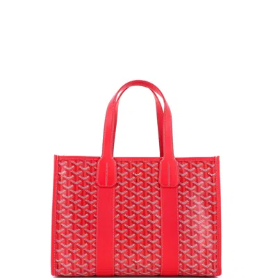 Pre-owned Goyard Villette Tote Coated Canvas Pm In Red