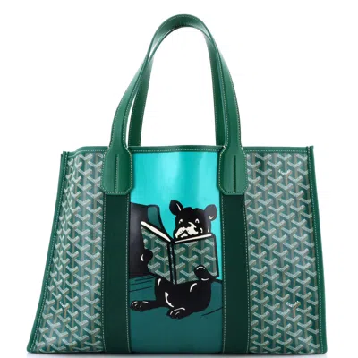 Pre-owned Goyard Villette Tote Printed Coated Canvas Mm In Green