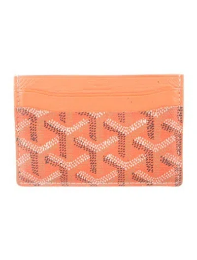 Pre-owned Goyard Vintage 2005 Card Holder In Orange