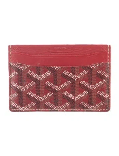 Pre-owned Goyard Vintage 2006 Card Holder In Red