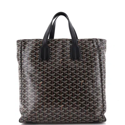 Goyard Voltaire Iii Tote Coated Canvas In Black