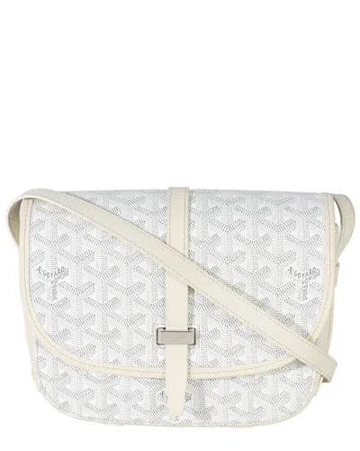 Pre-owned Goyard White Canvas Ine Belvedere Ii Pm (authentic Pre-loved)