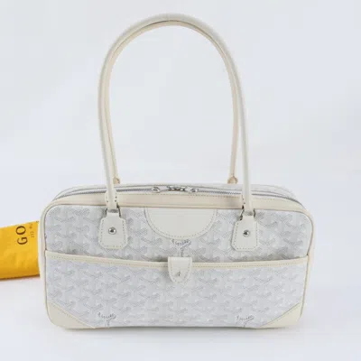 Pre-owned Goyard White Coated Canvas Leather Handbag Shoulder Bag Tote Bag ()
