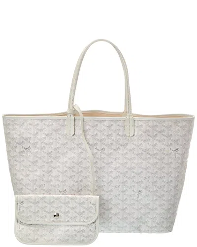 Pre-owned Goyard White Leather Saint Louis Pm (authentic Pre-loved)