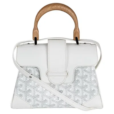 Pre-owned Goyard White Mini Saigon Souple Bag