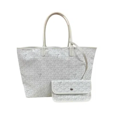 Pre-owned Goyard White Pvc Coated Canvas Tote Bag ()