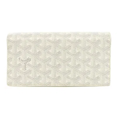 Pre-owned Goyard White Pvc Long Wallet (bi-fold) ()
