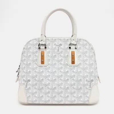 Pre-owned Goyard White Pvc Vendome Mini Bag