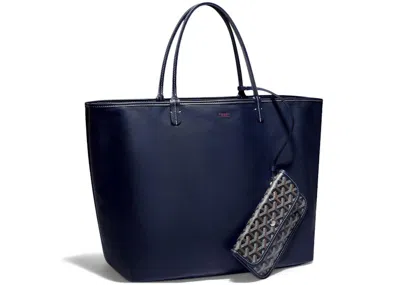 Pre-owned Goyard Women's  Anjou Tote Gm In Navy Blue