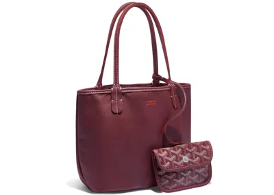 Pre-owned Goyard Women's  Anjou Tote Mini In Bordeaux In Burgundy